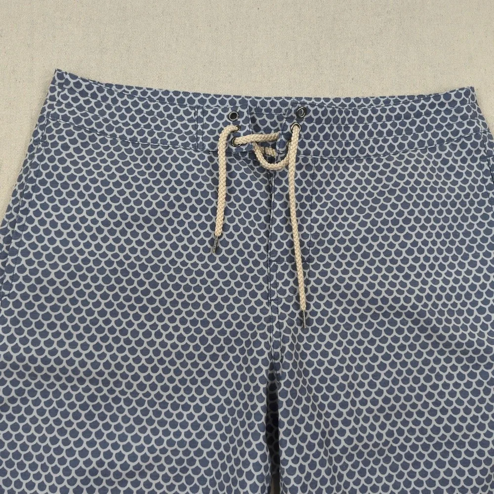 Faherty Shorts Mens 32 Blue Hybrid Drawstring Swimming Casual